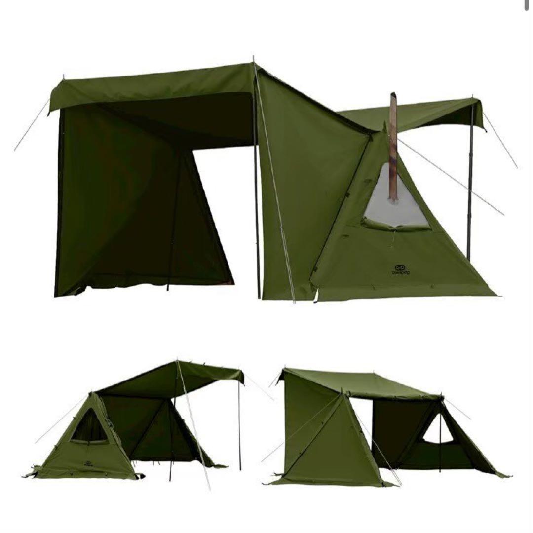 新品 GO Glamping 2.0 パップテント 軍幕 TC 緑 キャンプ