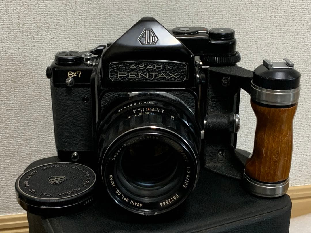 PENTAX 6x7 TAKUMAR 1:2.4 105 グリップ ケース付き