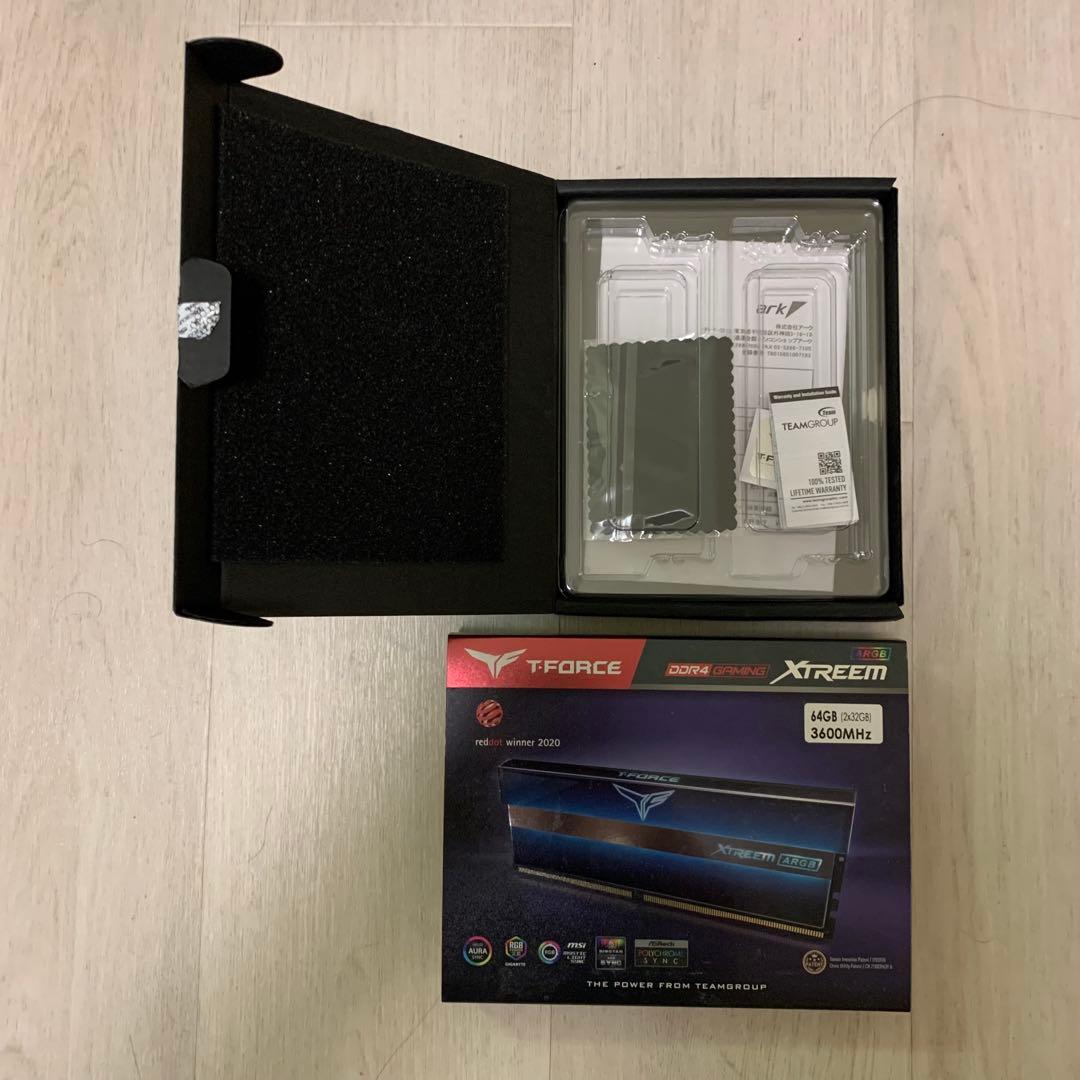 TEAM XTREEM ARGB DDR4 32GBx2 計64GB