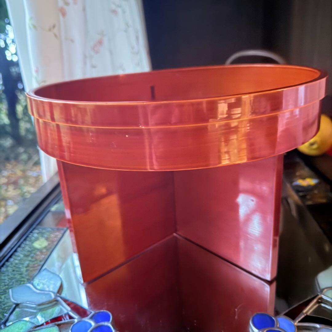 2212様感謝‼️透けるキャラメル色‼️丸形　飛騨春慶塗り　円形三宝　無形文化財