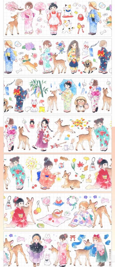 か*ん様 海外マステ まとめ売り16個　新品13・中古3個 人物 巻売り 和紙