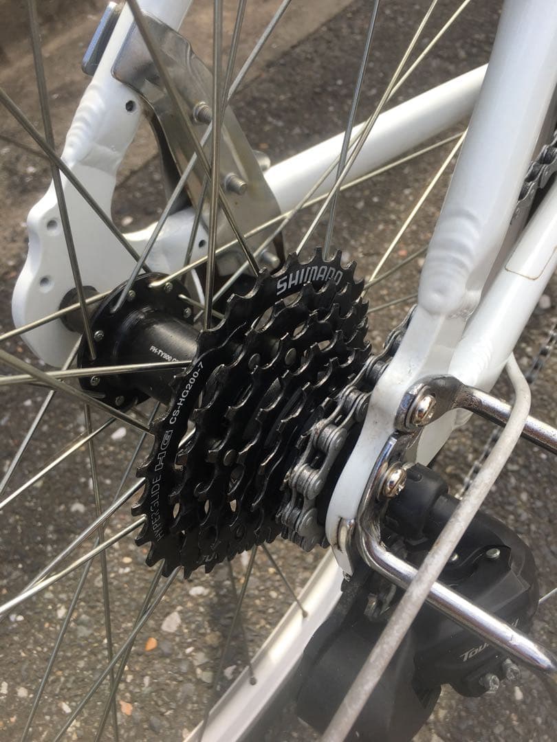 整備済 クロスバイク 自転車 子供 女子 26インチ 美品 綺麗 ホワイト 白