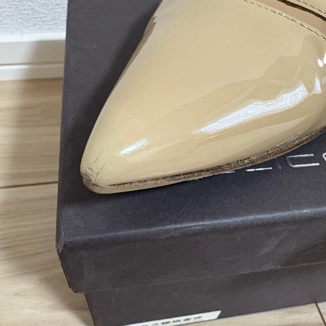 PELLICO ANIMA アネッリ エナメル パンプス 1cm ベージュ 39