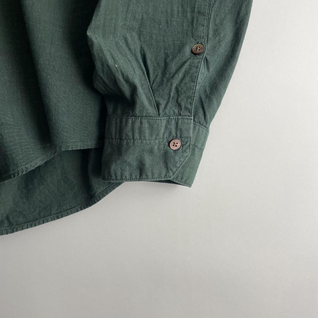 45R (hb) ワイドシャツ 5 ブラウス プルオーバー コットン オリーブ