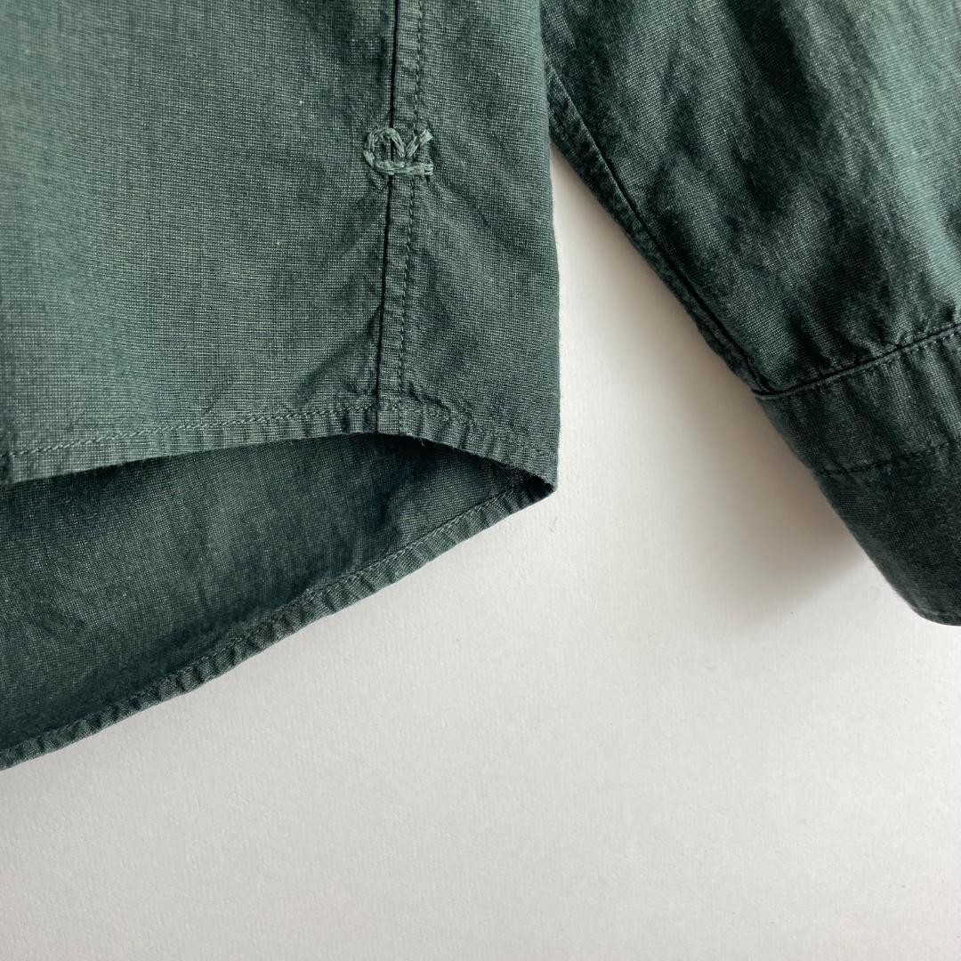 45R (hb) ワイドシャツ 5 ブラウス プルオーバー コットン オリーブ