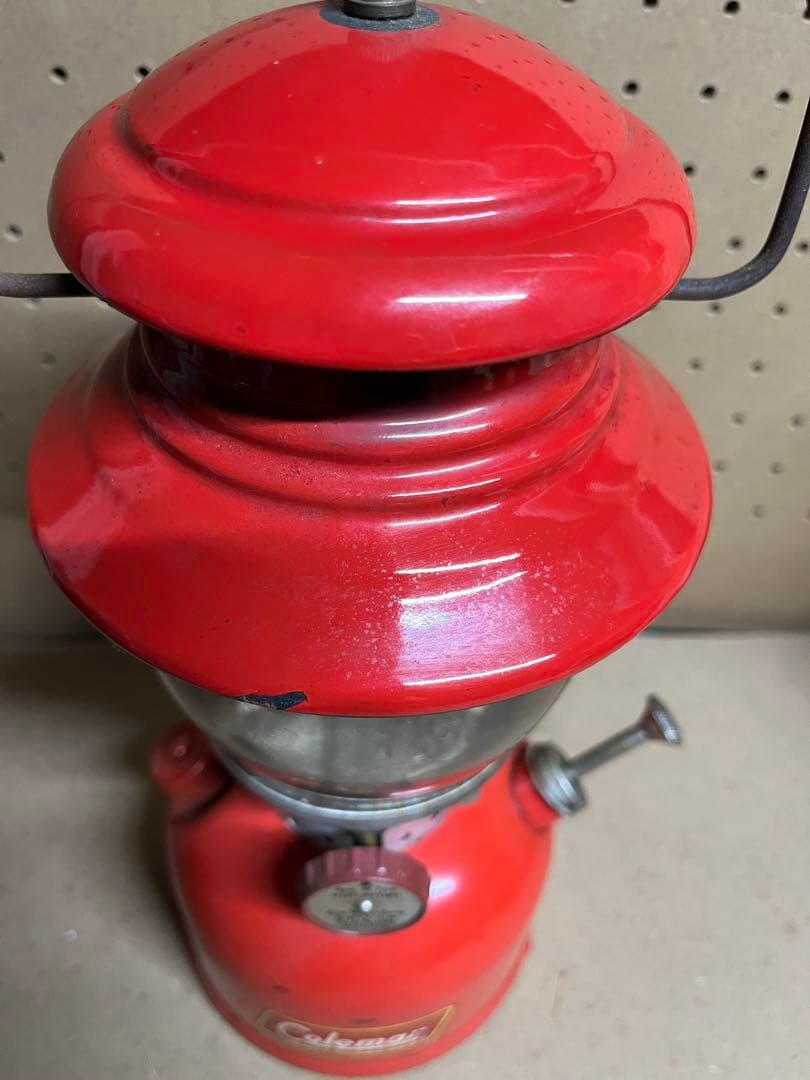 Coleman【'60年05月製200Aランタン】イエローボーダー　整備調整済み