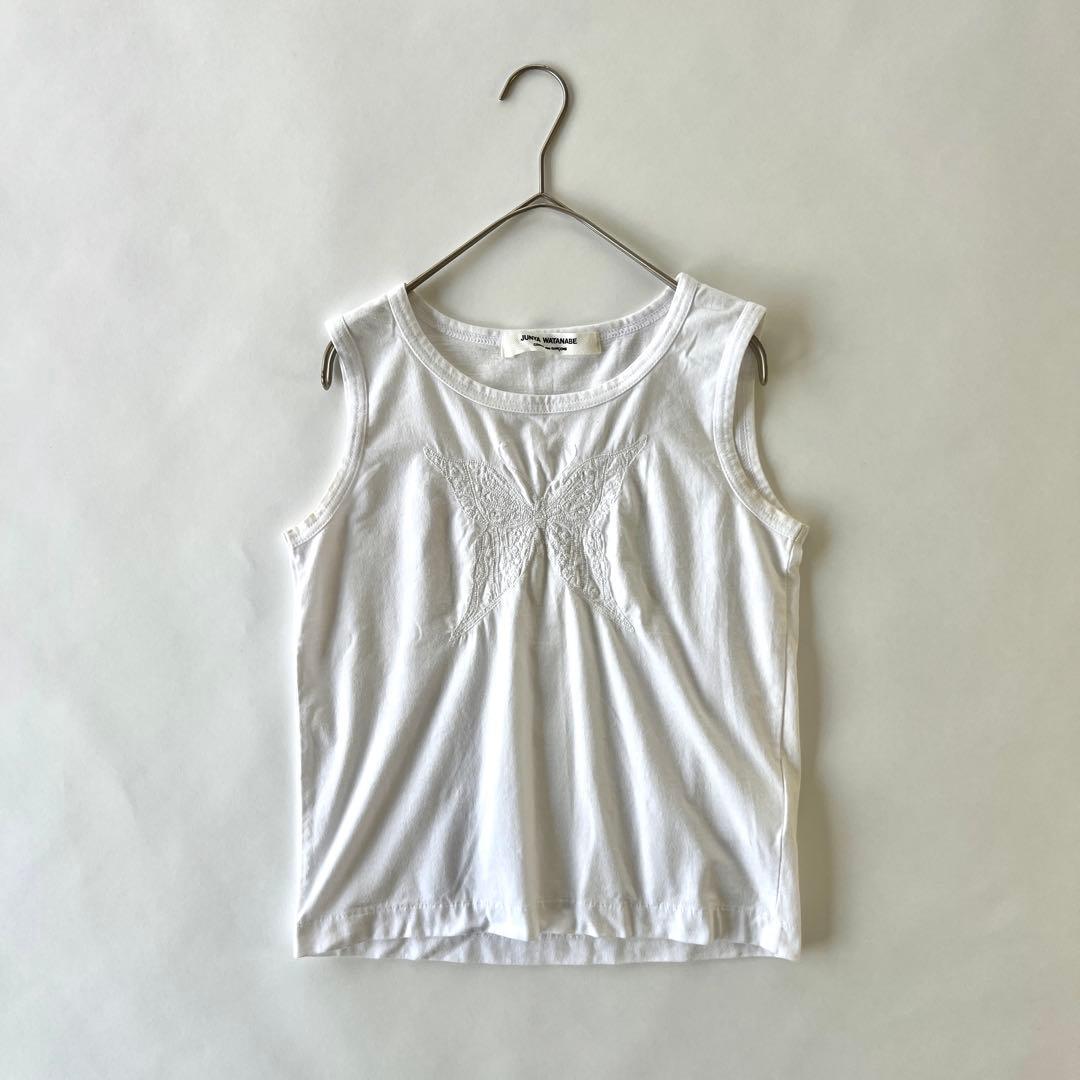 ジュンヤワタナベ チュニック 蝶 刺繍 ホワイト