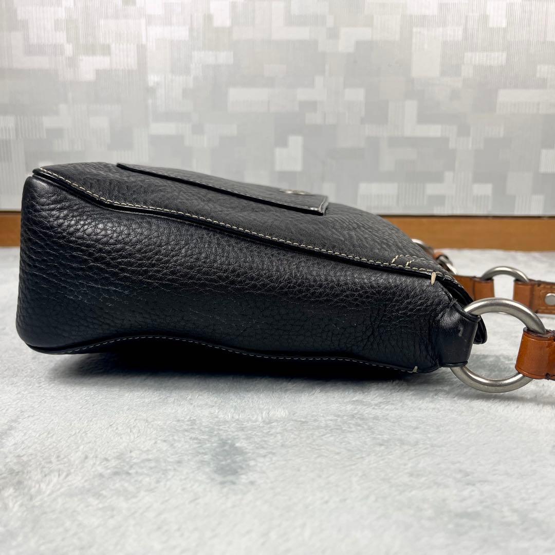 Coach ターンロック ワンショルダーバッグ ブラック 黒 レザー