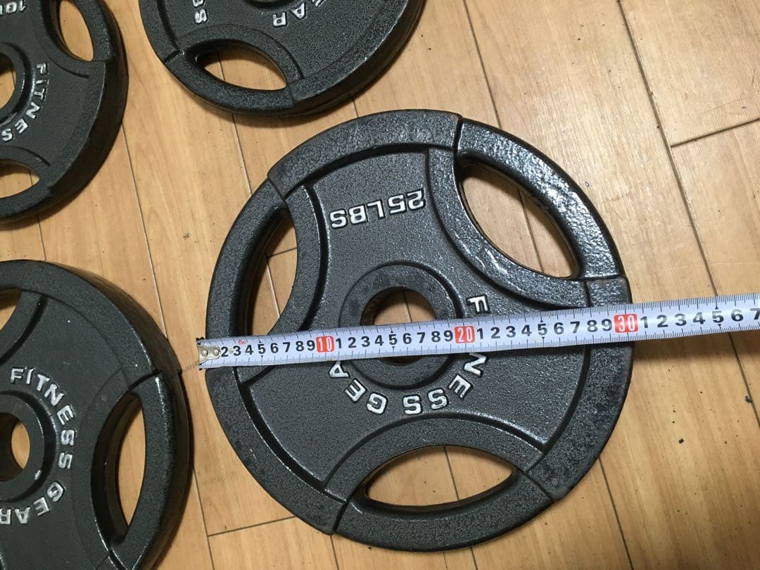 FITNESS GEAR オリンピック プレートセット穴径50mm 計107Kg