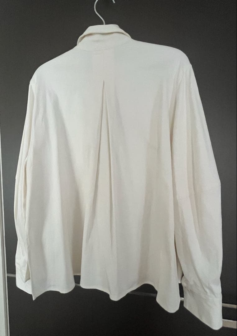 deres Alex silk denim shirt ホワイト