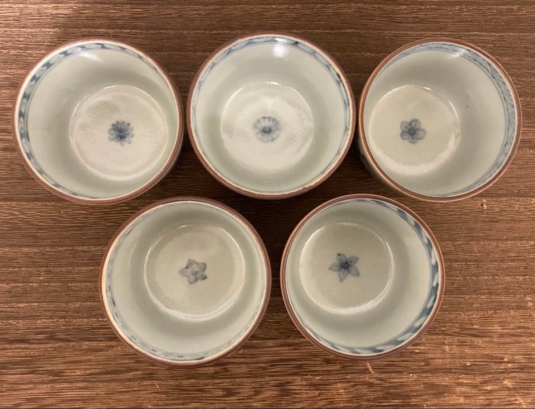 佐藤走波（五代）染錦　絵変り② 5客　蕎麦猪口