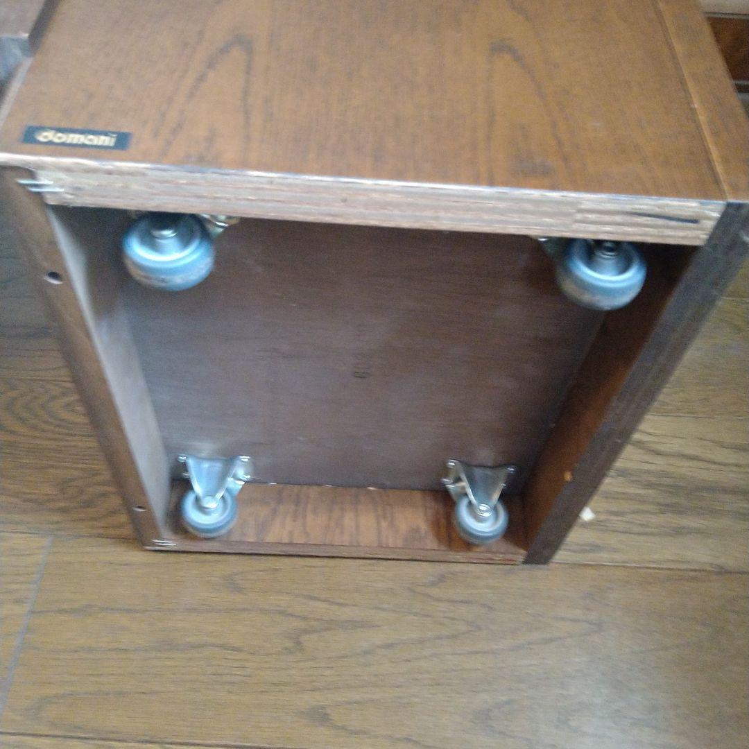 【昭和レトロ】カリモク　ドマーニ　背もたれ付き木製スツール