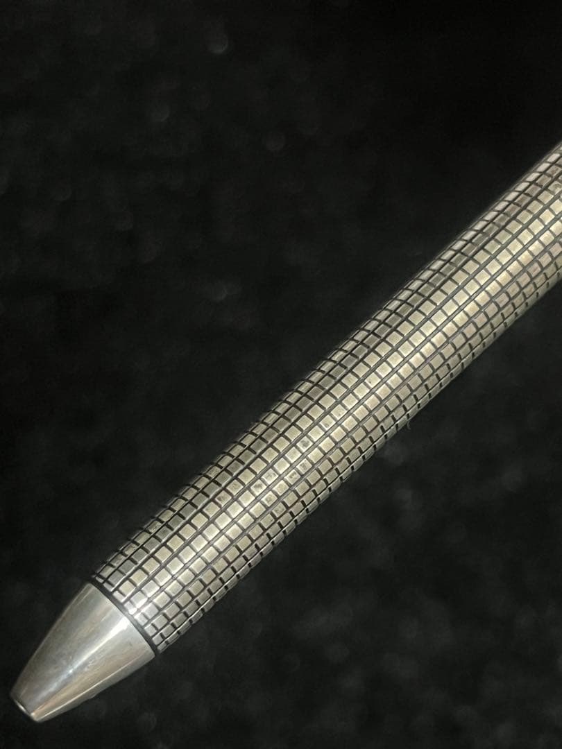 ZEBRA SHARBO ゼブラ シャーボ スターリングシルバー1 格子柄 美品