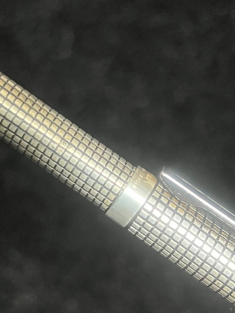 ZEBRA SHARBO ゼブラ シャーボ スターリングシルバー1 格子柄 美品