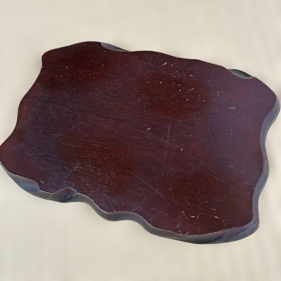 木製クマと魚の置物　阿寒湖　年皇作（記名あり）