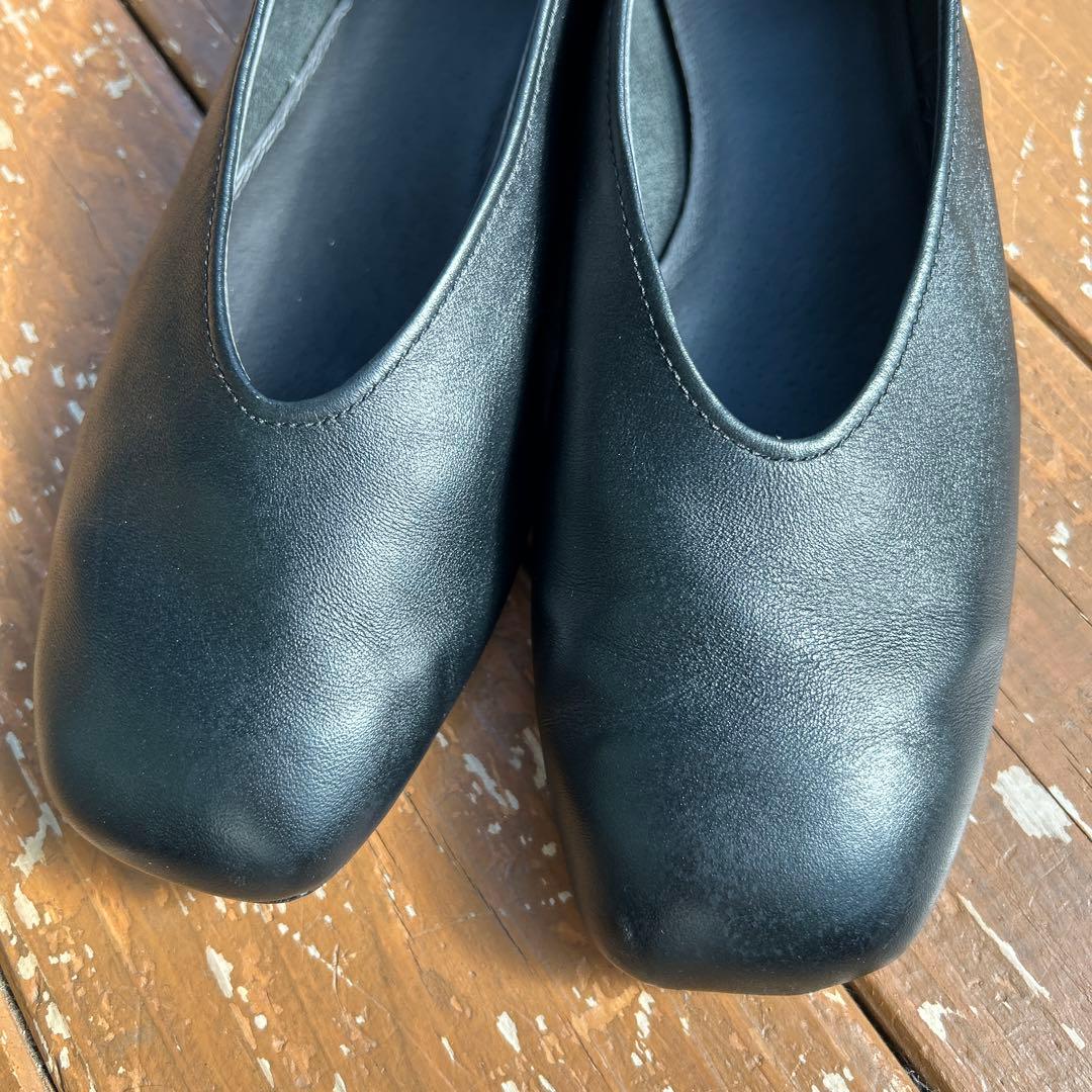 美品／／カンペール CAMPER セミスクエアトゥパンプス 40/ブラック