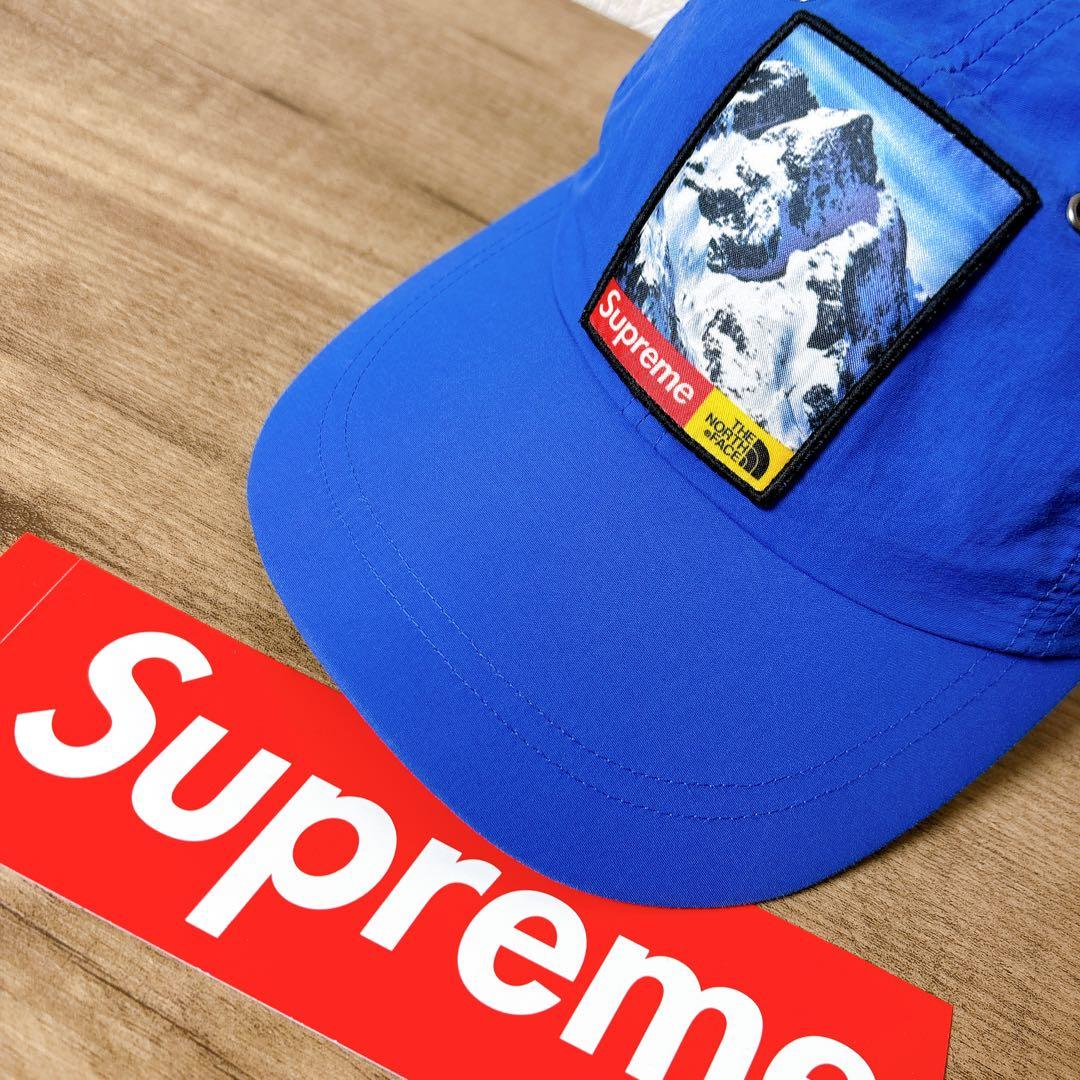 正規品　Supreme THE NORTH FACE コラボ　キャップ　ブルー