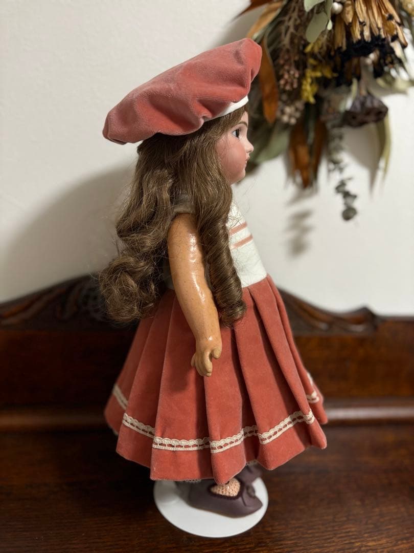 アンティークドール ビスクドール ドレス ジャケット レース セーラーカラー