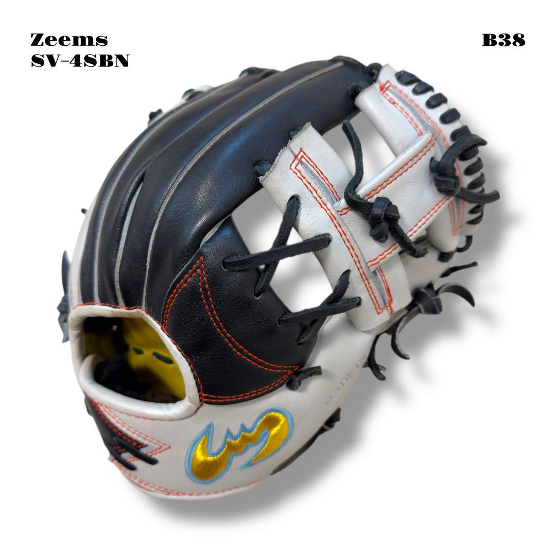 ★限定出品★ Zeems ジームス グローブ グラブ 野球 軟式 内野手 黒白金