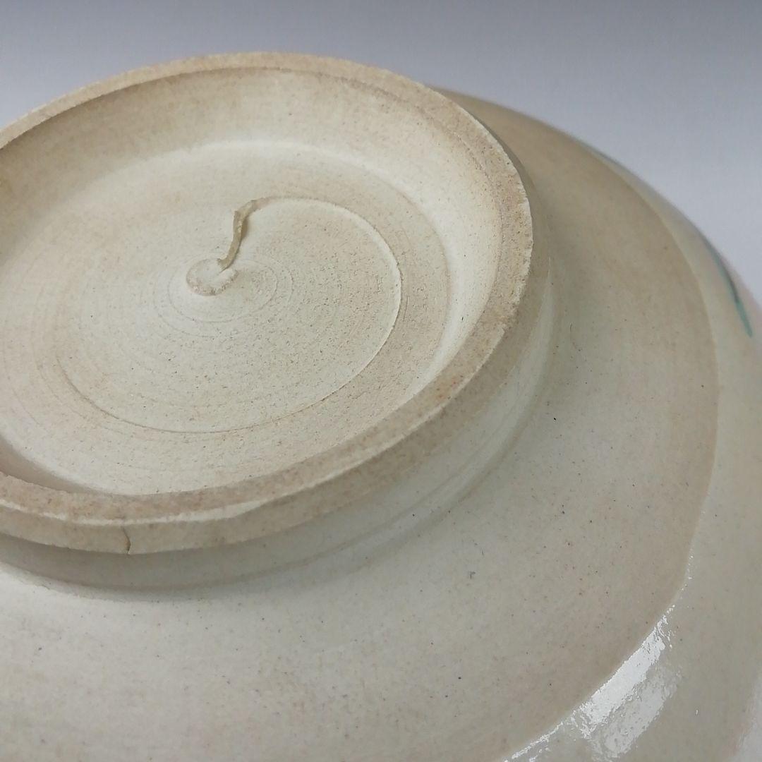 Ｔ３４１　茶碗　『草花の図』『平安　春峰 造』　共箱　抹茶碗　茶道具