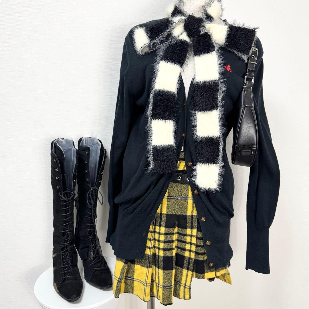 y2k❤️ Vivienne Westwood オーブ 刺繍 カーディガン