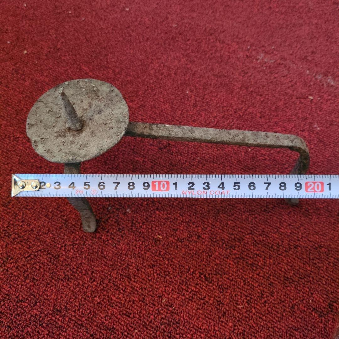 鉄製 燭台 手燭 アンティーク ヴィンテージ　レトロ　錆び　骨董品