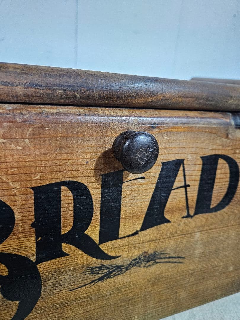 USヴィンテージ 木製のブレッドケース パン ボックス 収納 古家具 店舗什器