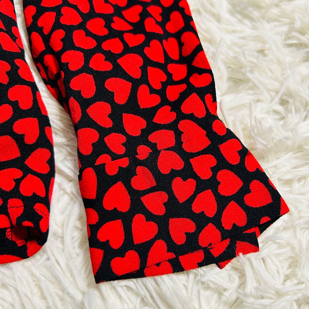 イヴサンローラン ハート柄 ブラウス シャツ YSL Saint Laurent