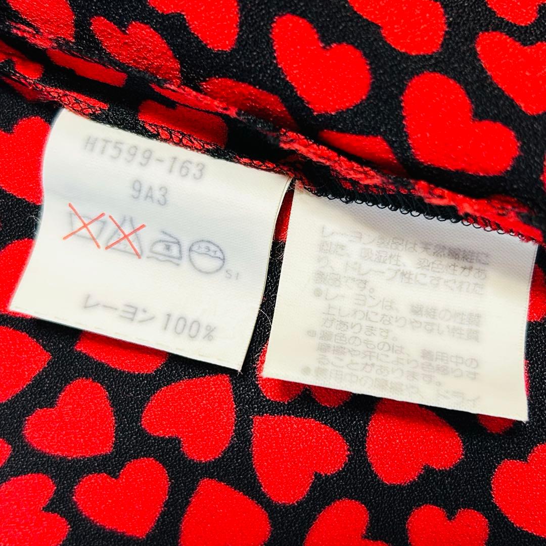 イヴサンローラン ハート柄 ブラウス シャツ YSL Saint Laurent