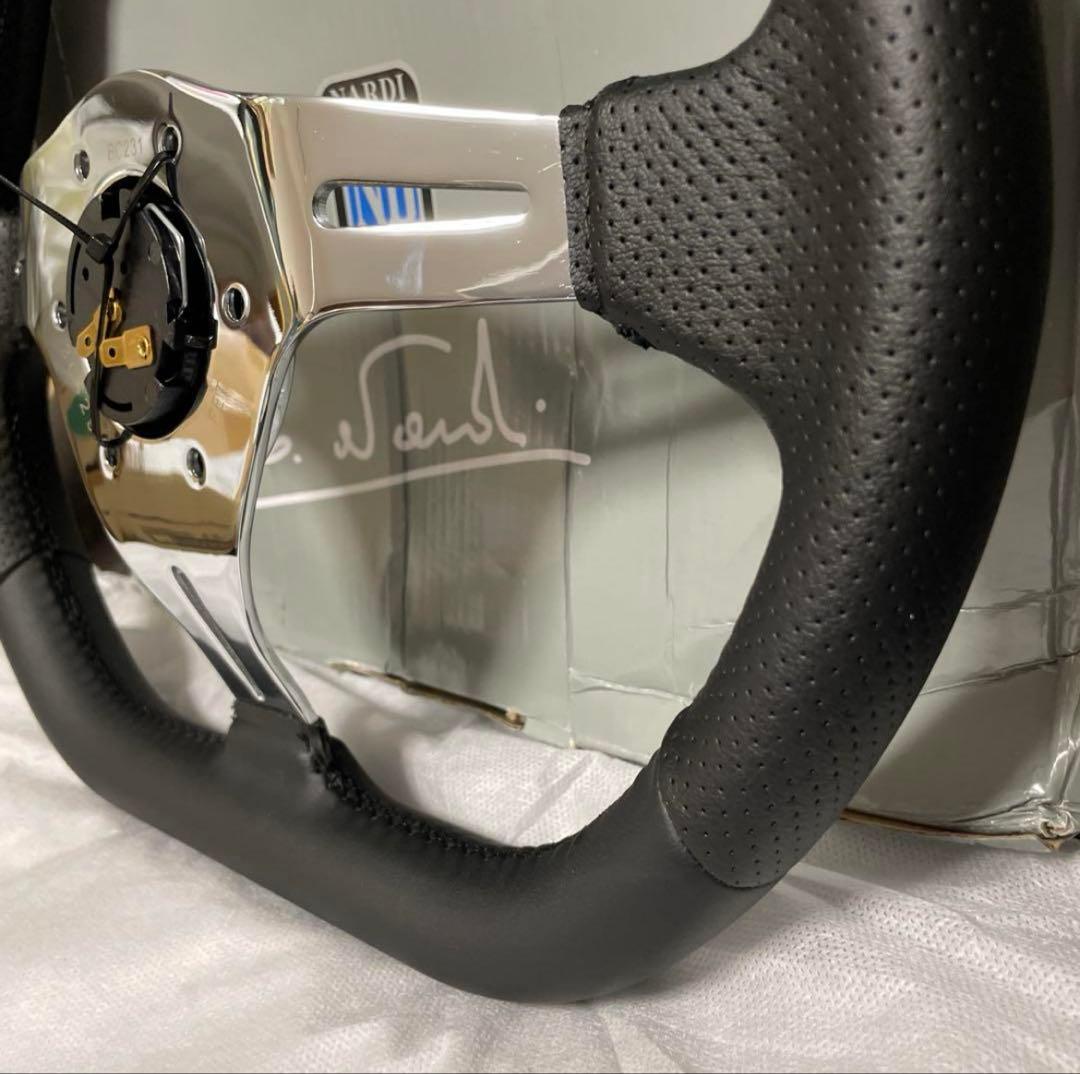 24★NARDI ステアリングD型　14インチ　350mm シルバースポーク