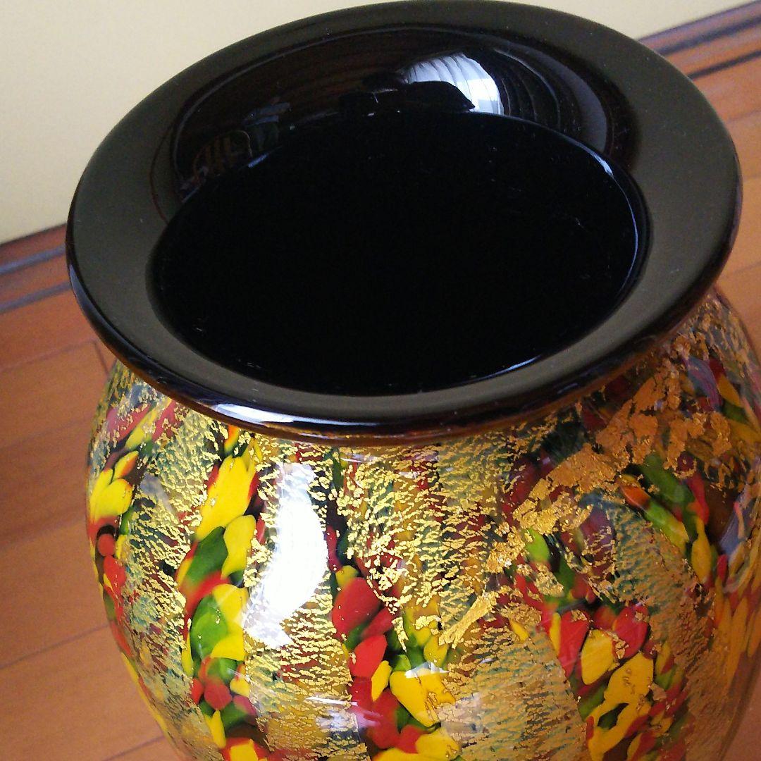 ガラス   花瓶    大きな花瓶   昭和レトロ