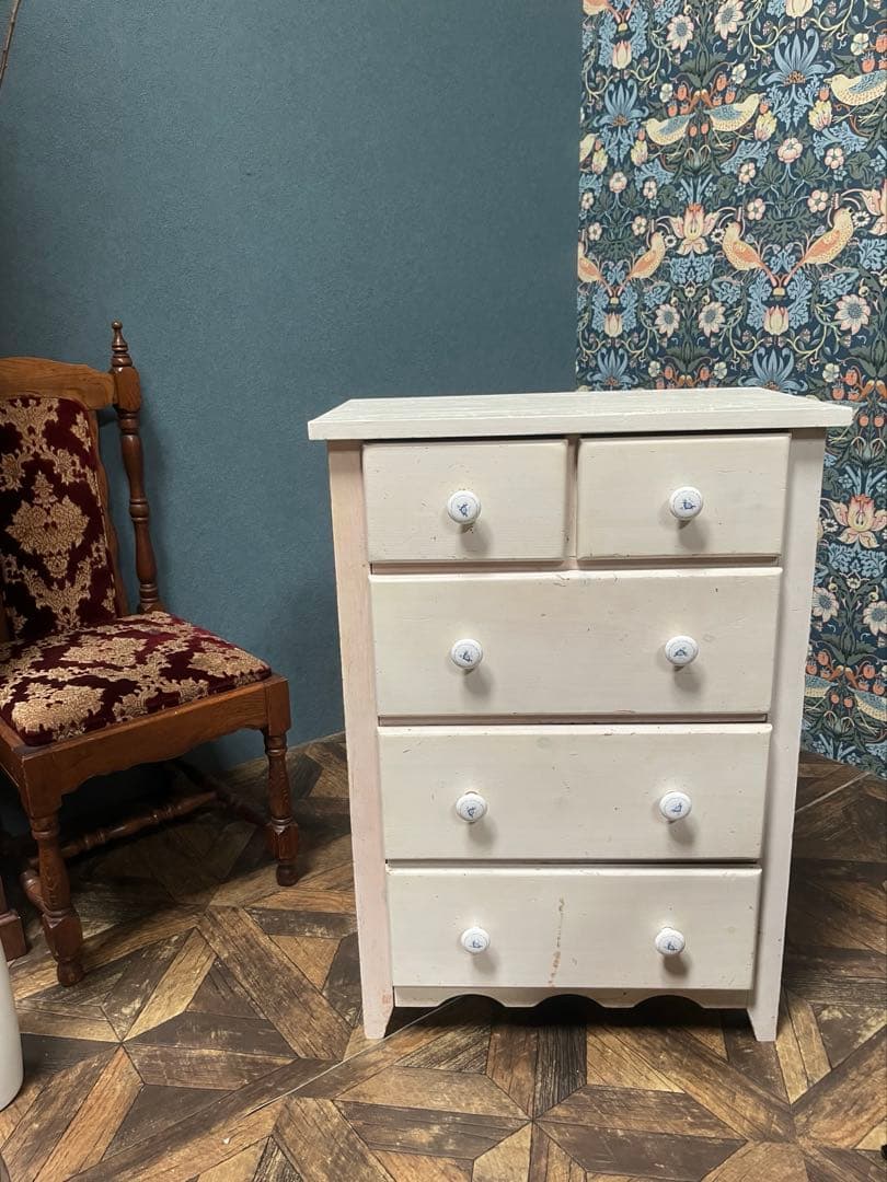 ビンテージ チェスト 白家具 北欧 インテリア 昭和レトロ 当時物 アンティーク