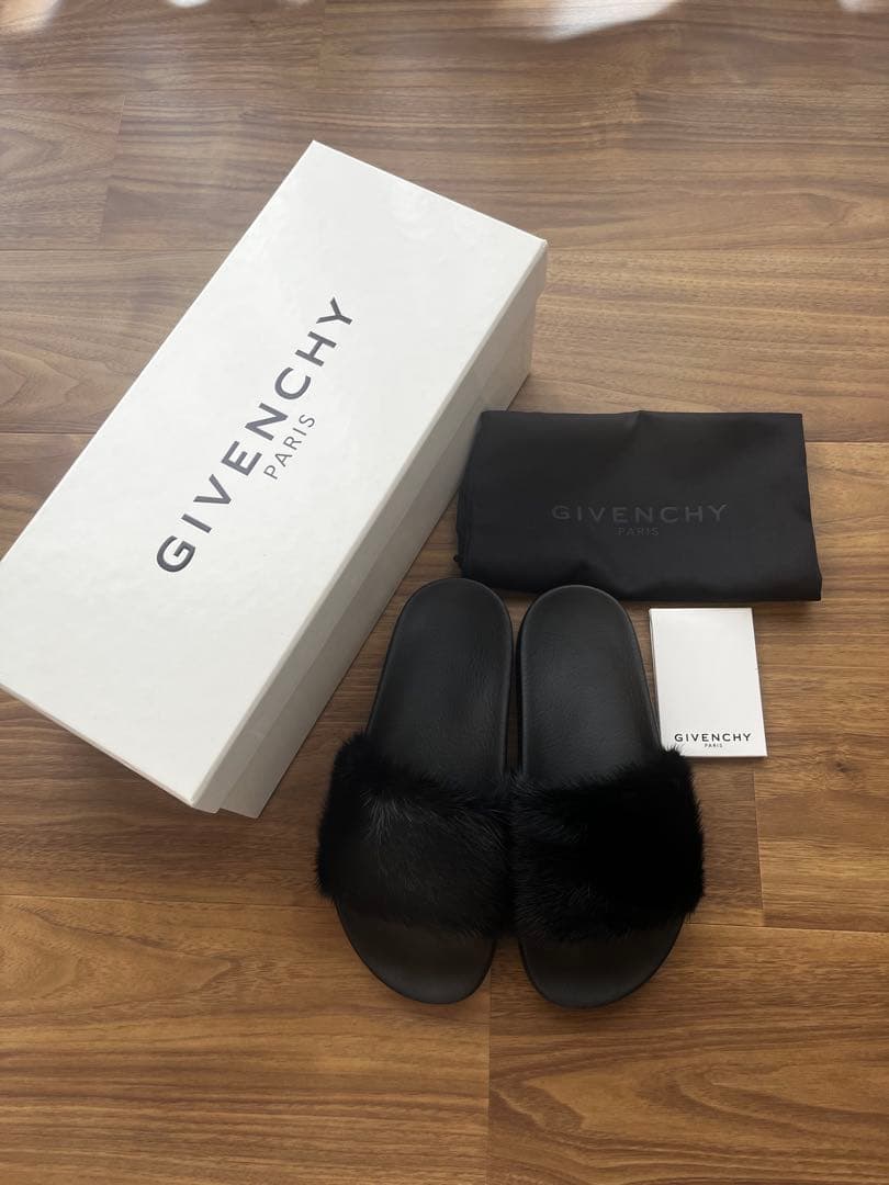 ジバンシィブラックミンクミュール36美品