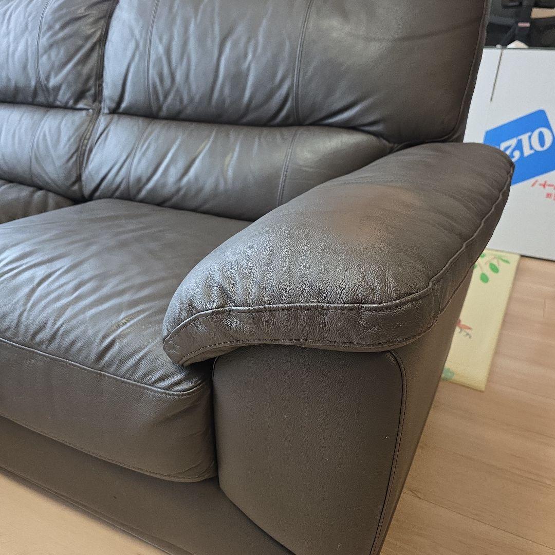 3人掛けソファ レザー オットマン付き ニトリ