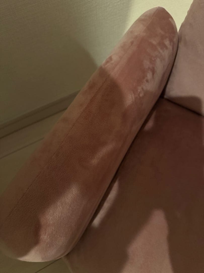 and cute 低反発肘付き回転座椅子　スモークピンク　中古　used 品