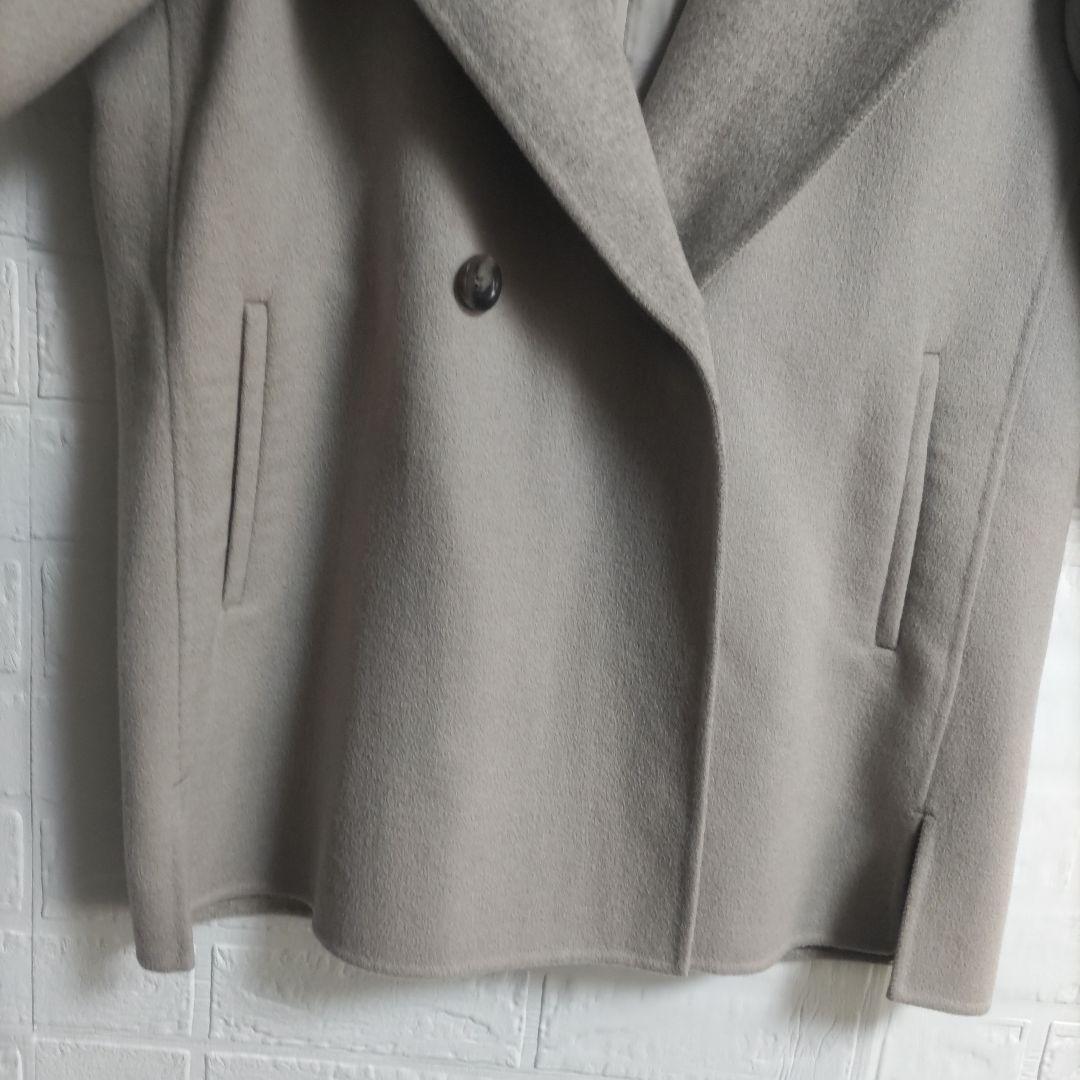 23区　ウールアンゴラ フーデットリバーコート ショート