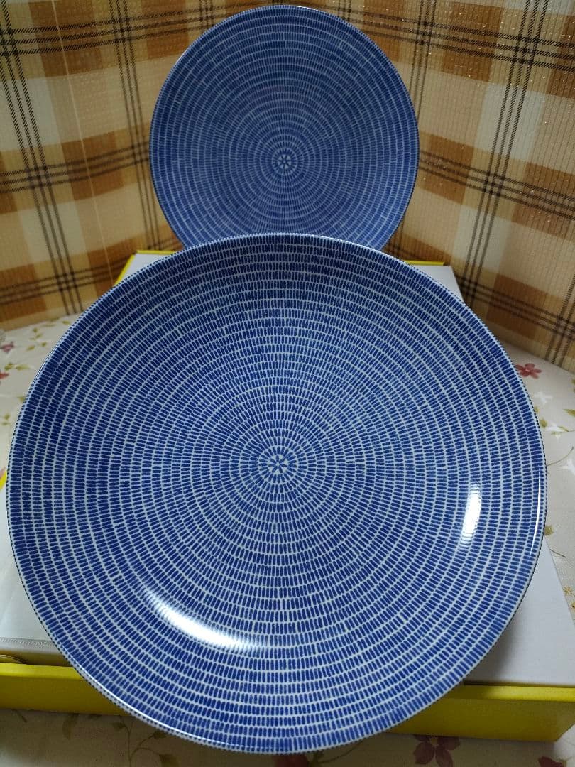 5652#1206【旧ロゴ】アラビア 24hアベック ブルー (大皿2&中皿1)