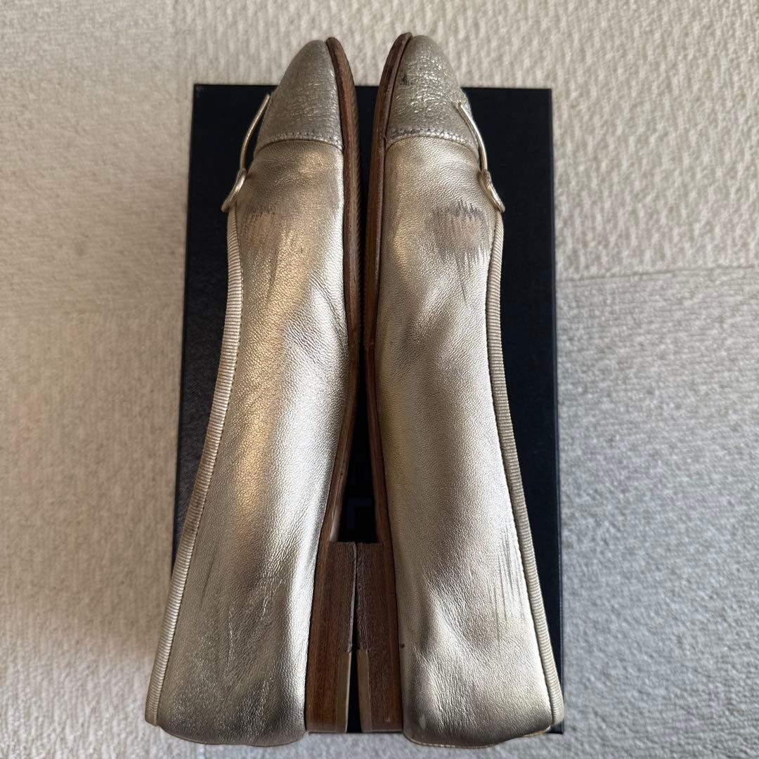 CHANEL バレリーナシューズ ゴールド　39