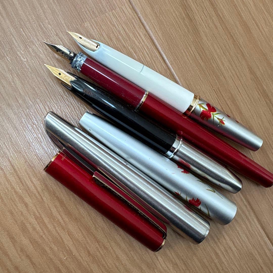 万年筆　セット　18金ペン先 14金ペン先 3本