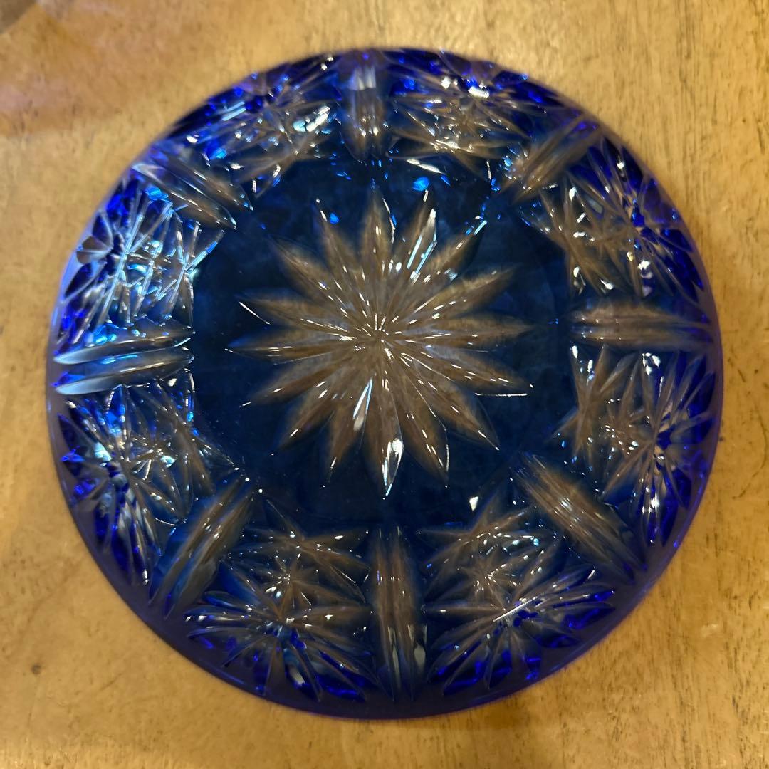 クリスタルダルク　ハンドカット　クリスタルガラス　ディッシュ　5枚　(全10枚)