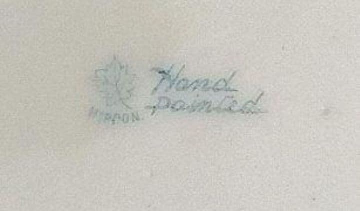 オールドノリタケ（カエデ印） エナメル金彩点盛り花絵皿