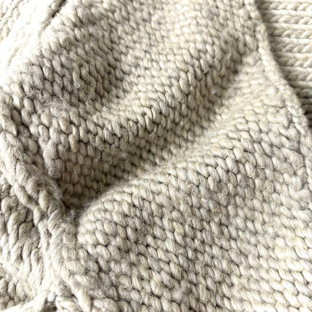 ワイズ Y's レッドレーベル ウールリネン 変形 ニットカーディガン グレー