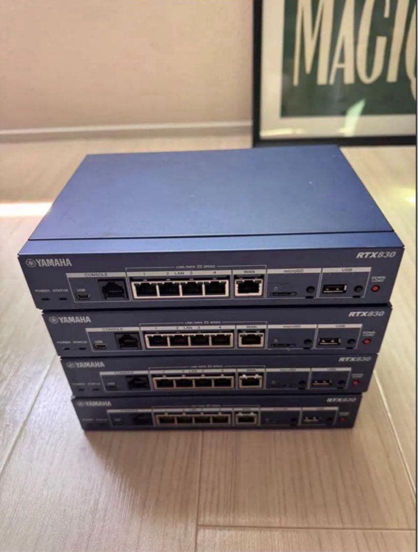 YAMAHA RTX830 VPN ルーター 4台セット