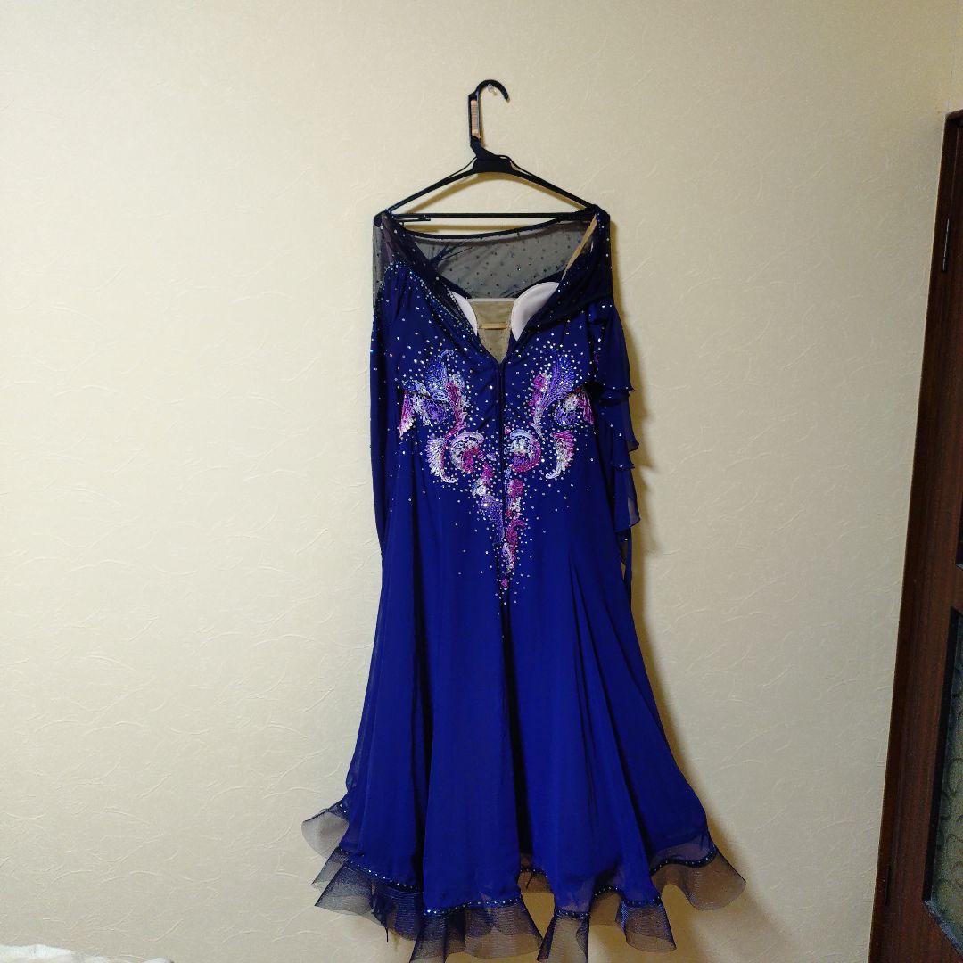 社交ダンスドレス Lサイズ ネイビー