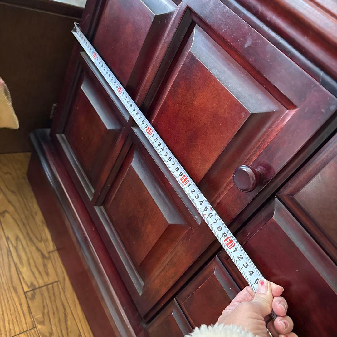 木製ガラス扉キャビネット 大型＊アンティーク