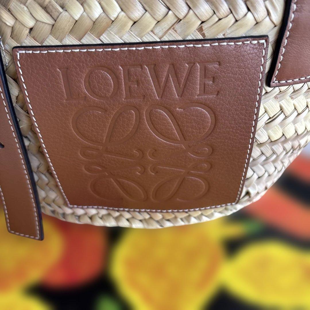 値下げ　 ロエベ　籠バッグ　スモール　タン