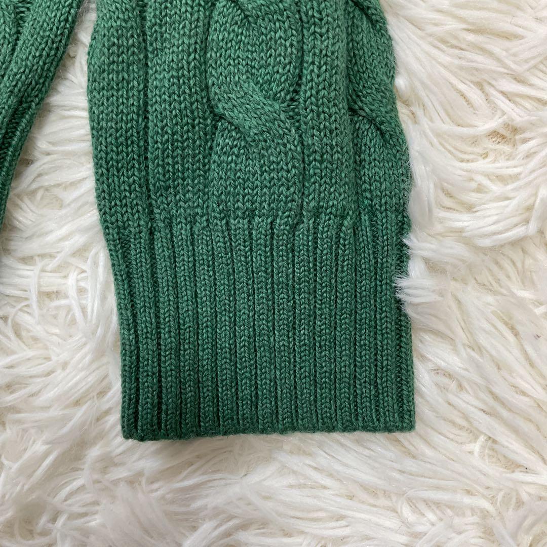 新品未使用♪POLORALPHLAUREN クルーネックケーブルニット グリーン