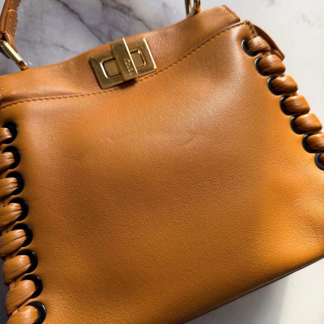 FENDIフェンディ ピーカブー ミニ ブラウン 2WAY