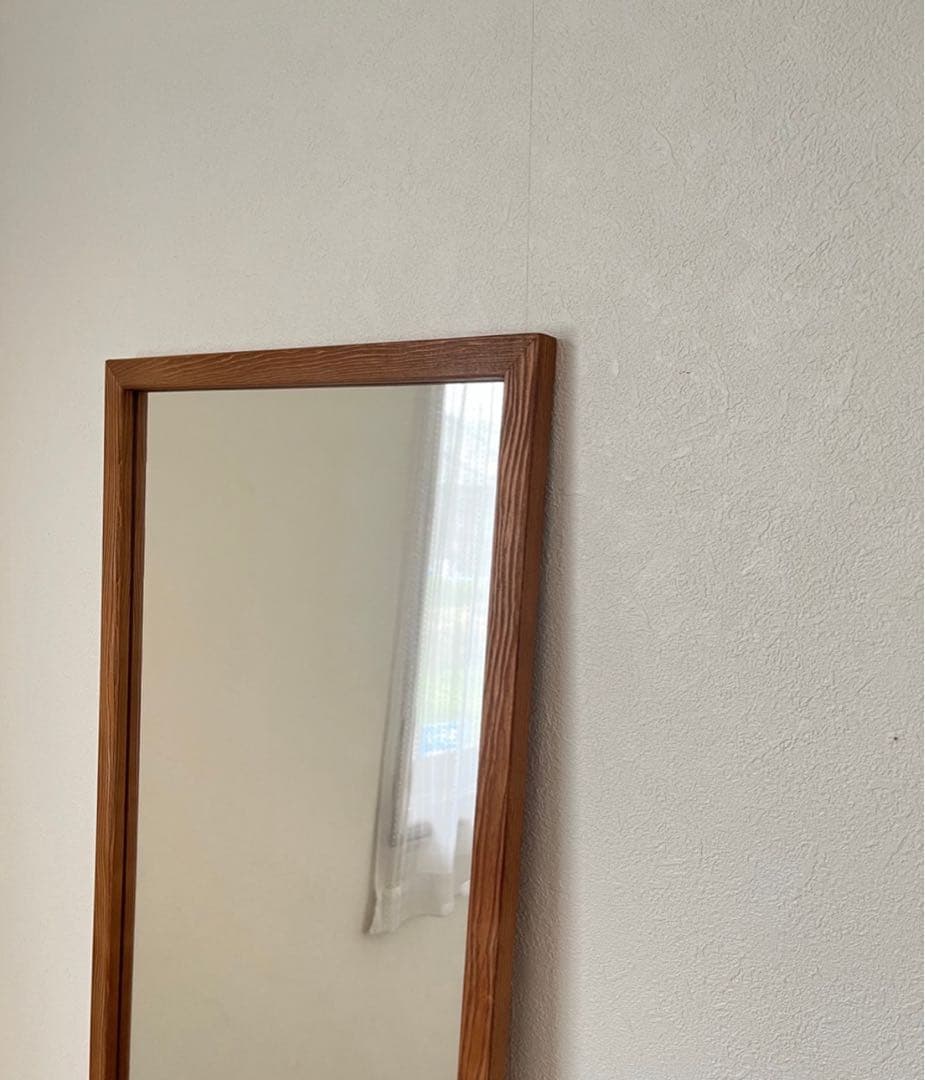 【日本製】全身鏡　立て掛け壁掛けミラー　アンティーク調