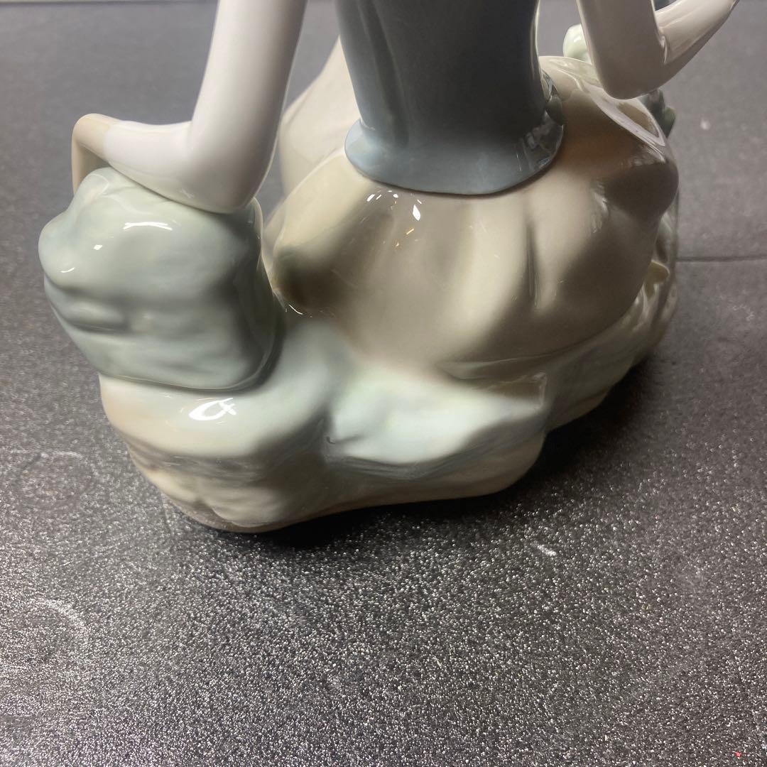 廃版美品　Lladro リヤドロ　羊飼いの少女と鳩